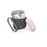 Funda silicona con gancho Puro Gris + tapa rosa para Apple Airpods_0