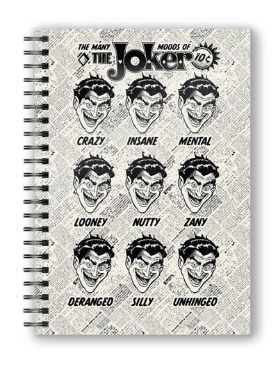 Libreta espiral A5 DC - Joker Caras