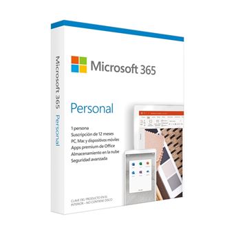 Microsoft 365 Personal 1 Usuario 1 Año, DVD-ROM, Los mejores precios | Fnac