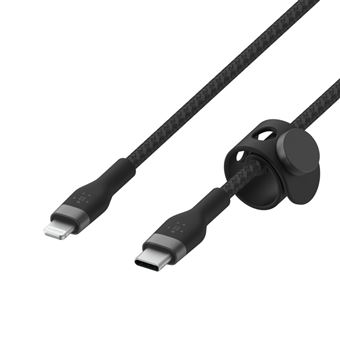 Cable USB-A a Lightning MFI de alta resistencia Belkin (negro