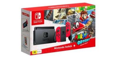 Nintendo Switch + Super Mario Odyssey (Tarjeta de descarga)