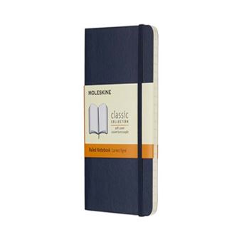 Cuaderno Moleskine Bolsillo Pautado Azul Zafiro