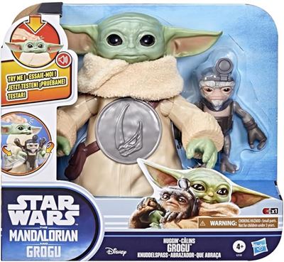 Figura hasbro star wars the mandalorian grogu abrazador 16,5cm