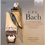 C.P.E Bach: Six Concertos Wq43, transcribed for 2 harpsichords by Johann Gottlieb Hausstädler - 2 CDs