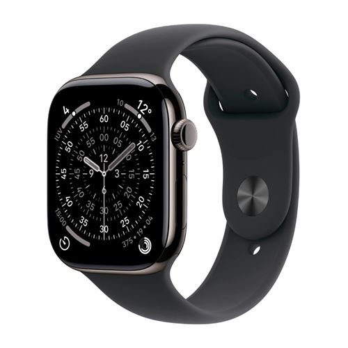 Apple Watch Series 11 Gps + Cellular 46mm Caja Titanio Pizarra Y Correa Deportiva Negro - Talla M/l