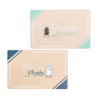 Mr Wonderful Set 2 manteles individuales - Échale sal a la vida