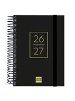 Agenda Escolar Finocam Secundaria Sep 2026 - Jun 2027 8º - 120x164 Mm 1 Día Página Negro Español
