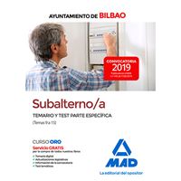 Subalterno/a del Ayuntamiento de Bilbao - Temario y test parte específica - Temas 9 a 15