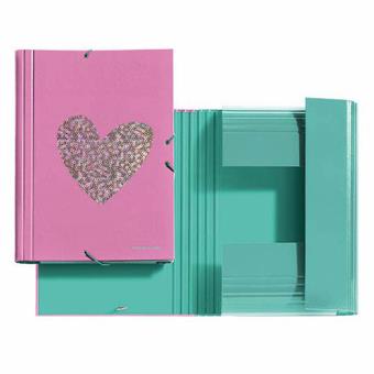 Carpeta de solapas Miquelrius Ágatha Ruiz de la Prada Corazón lentejuelas - 1