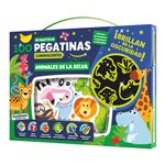 Maletín Imagiland Con 100 Pegatinas Luminiscentes - Animales En La Selva