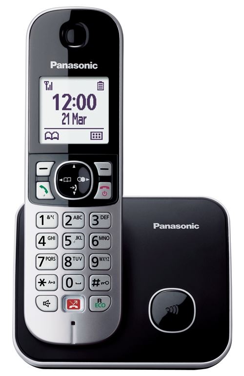 Teléfono inalámbrico dúo Panasonic KX-TGB612SPB Dect negro · El