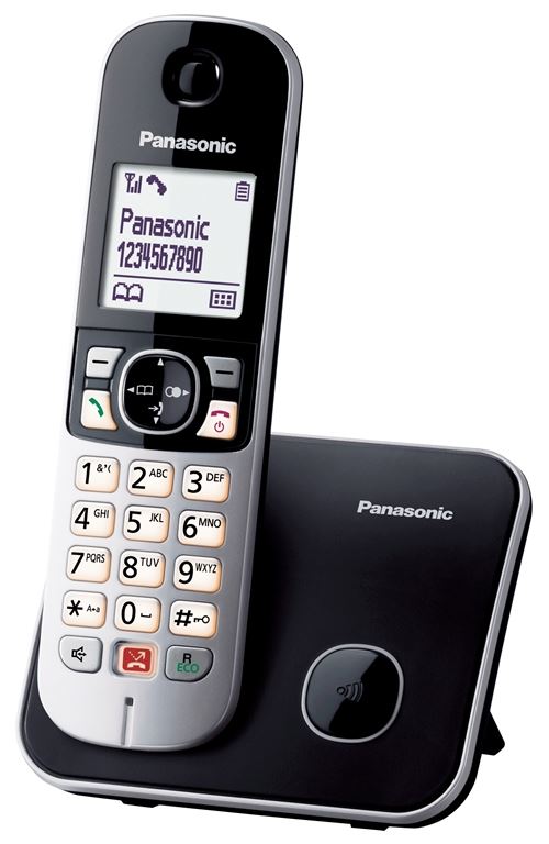 Teléfono inalámbrico dúo Panasonic KX-TGB612SPB Dect negro