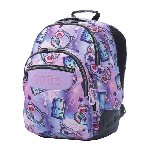 Totto Mochila Morado Meowsical Rayol Mochilas escolares Los