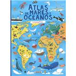 Atlas de mares y océanos con pegatinas