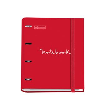 Carpebloc A4 Miquelrius 4 anillas cuadrícula Rojo - 1