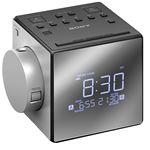 Radiodespertador Sony ICF-C1PJ AM/FM con proyección de hora Plata