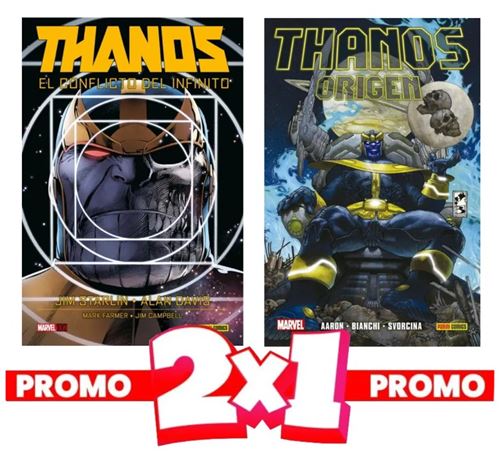 Panini Pack 2X1 Thanos El Conflicto+Origen