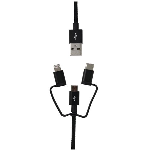 Cable 3 en 1 Temium Micro USB, USB-C y Lightning