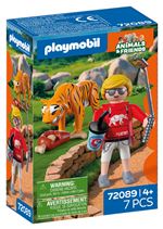 Playmobil animals & friends zoo: tigre y visitante