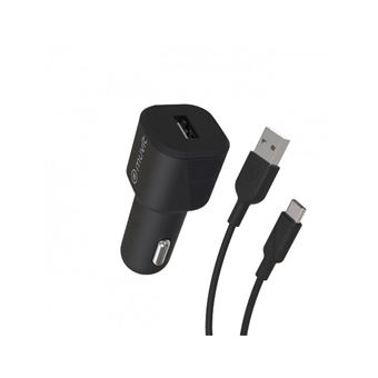 Kit Muvit Cargador coche + Cable USB-C Negro 1,2 m