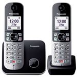 Teléfono inalámbrico Panasonic Dect Duo KX-TG6852SP Negro