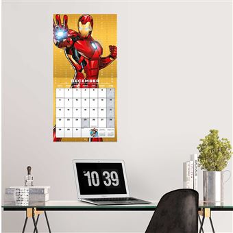 Calendario De Pared 2026 Marvel Los Vengadores – 30x30 Cm, Planificador Mensual Con Espacio Para Notas, Fácil De Colgar, Incluye Póster De Regalo