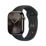 Apple Watch Series 10 GPS + Cellular 42mm Caja Titanio pizarra y Correa deportiva Negra - Talla M/L