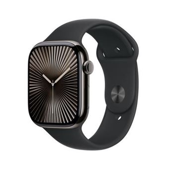 Apple Watch Series 10 GPS + Cellular 42mm Caja Titanio pizarra y Correa deportiva Negra - Talla M/L - 1