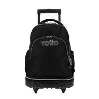Mochila escolar Totto con ruedas desmontable Negro - Tiza