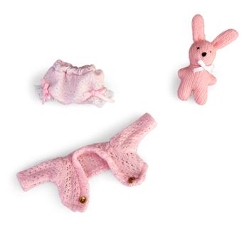 Muñeca Famosa Set de bebé con ropita rosa - mediana - Comprar en