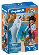 Playmobil animals & friends zoo: delfín y visitante