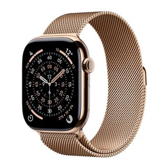 Apple Watch Series 11 GPS + Cellular 46mm Caja Titanio dorado y Correa Milanese Loop Oro - Talla M/L