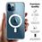 Funda transparente 4-ok Magsafe con círculo integrado para iPhone 11