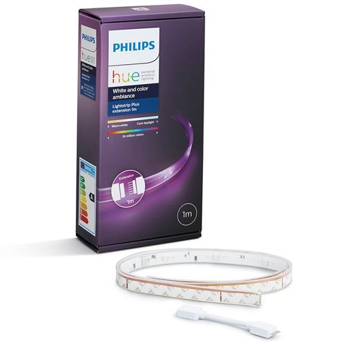 Tira Led Philips hue lightstrip plus 1 metro rgb white and color ambiance 7190255ph iluminación inteligente multicolor zigbee bombillas ip21 ii lightstrips 915005108901 cinta de tias compatible con alexa apple homekit y google assistant para 1m