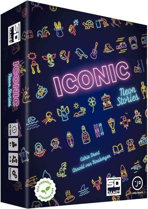 Juego de mesa iconic: neon stories