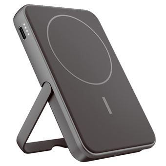 Powerbank inalámbrico magnético Fresh'n Rebel con soporte 5000mAh Strom Grey