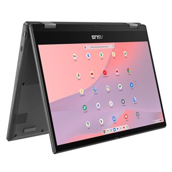 Convertible 2 en 1 Asus Chromebook CM14 Flip CL1402FM2A-EC0192, MediaTek Kompanio 520, 8GB RAM, 128GB eMMC, ARM Mali-G52 MC2, ChromeOS, 14" Full HD Gris