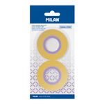 Blíster 2 Cintas Adhesivas Milan 12mm X 33m Amarillo Transparente