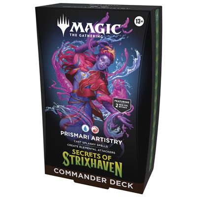 Magic the gathering secret of strixhaven commander deck prismari artistry