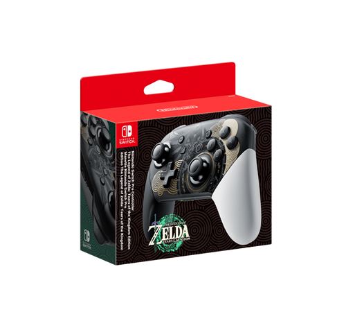 Mando - Pro Controller Ed. Esp. Zelda Tears Of The Kingdom NINTENDO,  Nintendo Switch, Inalámbrica, Blanco, Negro y Dorado