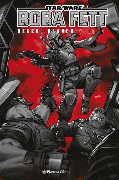 Star Wars Boba Fett Blanco Negro Y Rojo