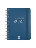 Agenda Curso Finocam Cosmo Flex Sep 2026 - Ago 2027 8º - 120x169 Mm Semana Vista Horizontal Azul Español
