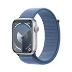 Apple Watch S9 GPS 45mm Caja de aluminio Plata y correa Loop deportiva Azul invierno