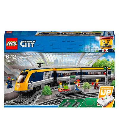 Lego City Tren pasajeros maqueta juguete ferroviario control remoto por bluetooth incluye minifigura del maquinista y varios 60197 teledirigido motor trains edad 6 677