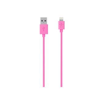 Cable Belkin Mixit Lightning a USB 1,2m Rosa