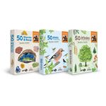 Juego de mesa naturaleza con juan y migas pack: 50 árboles, minerales y rocas y aves