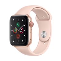 Apple Watch S5 44 mm LTE Caja de aluminio en oro y Correa deportiva Rosa arena