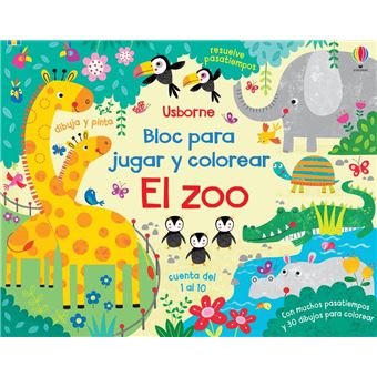 Bloc para jugar y colorear - El zoo