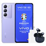 Vivo V40 SE 5G 6,67'' 256GB Púrpura + Auriculares Noise Cancelling Vivo TWS 3e con estuche de carga + Cargador Vivo 44W FlashCharge