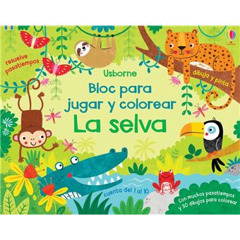 Bloc para jugar y colorear - La selva
